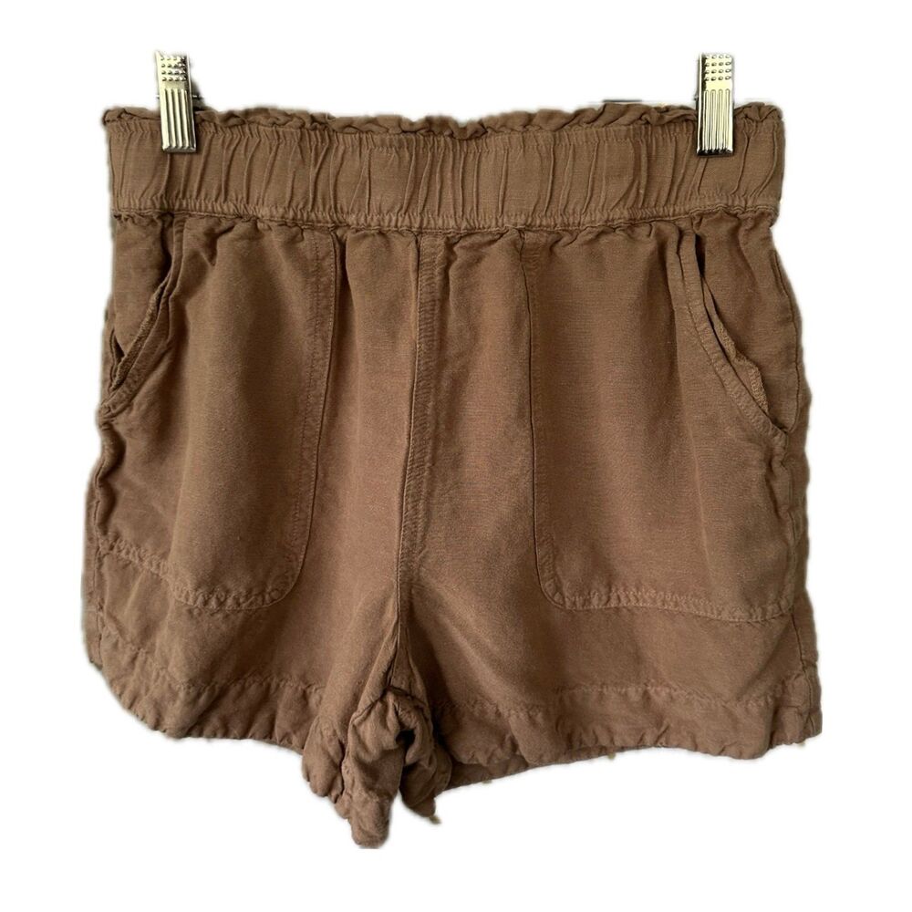 Cookies Clothing Co. Hawaii Linen Blend Large Elastic Waistband Pull On Shorts S